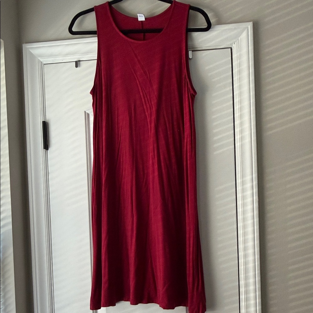 Old Navy Rich Red Midi Dress